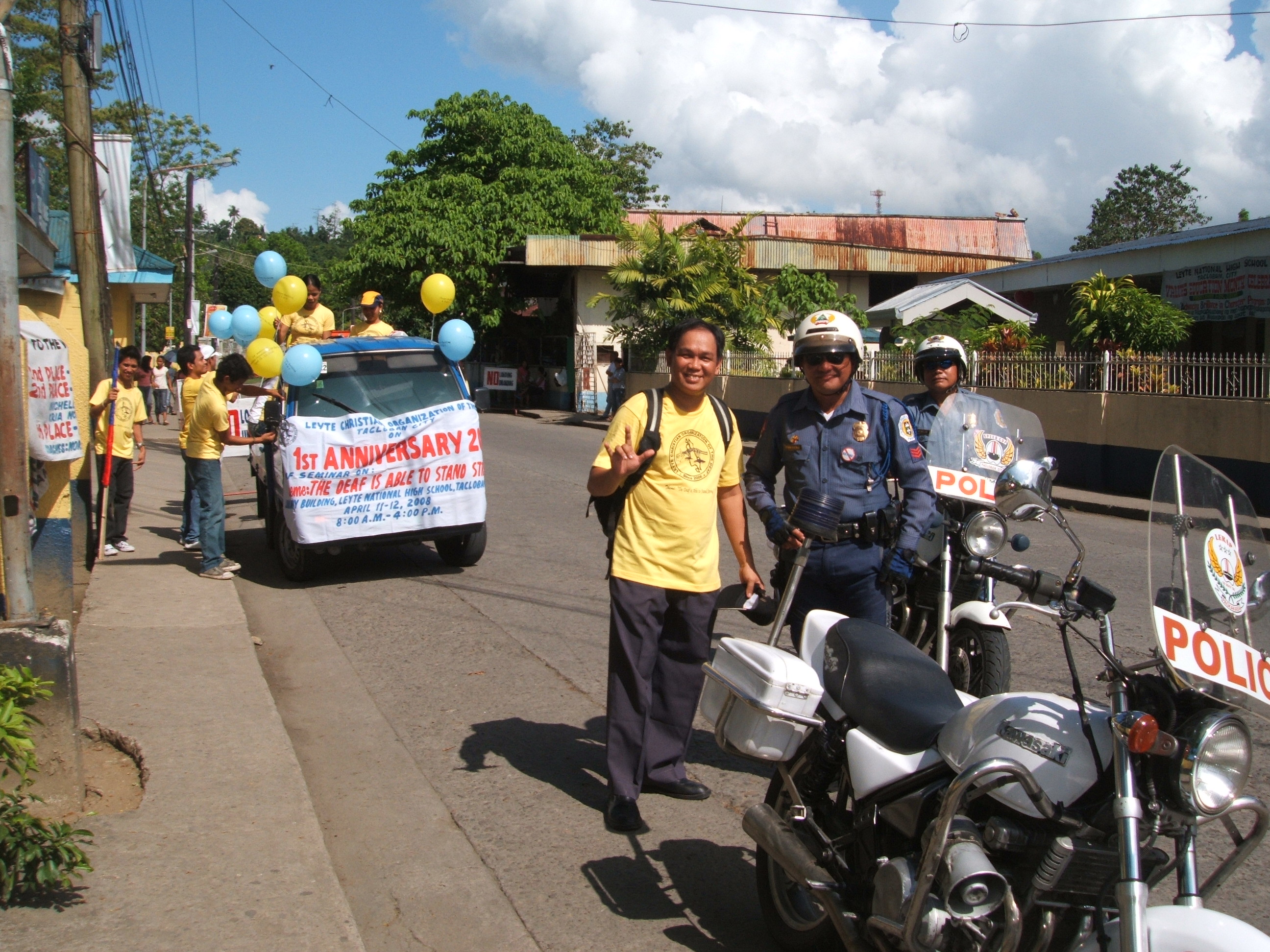 two policeman guides us to march