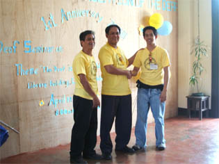 left Ptr. Nilo Portugusese, LCOD adviser! Right Patricik lindley LCOD President 