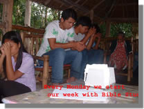 Every Monday, we start a week for Bible study 