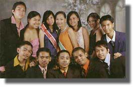 HS Students pose in their best suits and gowns (HS Night 2005)