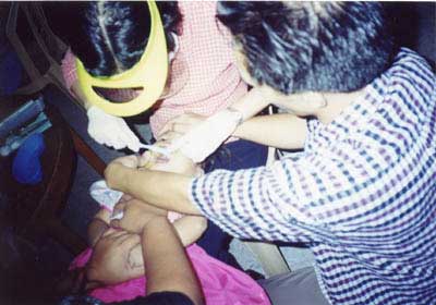 Dental examination of the disabled patient.