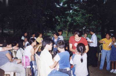 Giving away their foods.