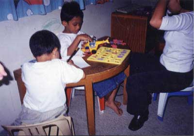 Alphabet toys for sorting activities for OT patients.